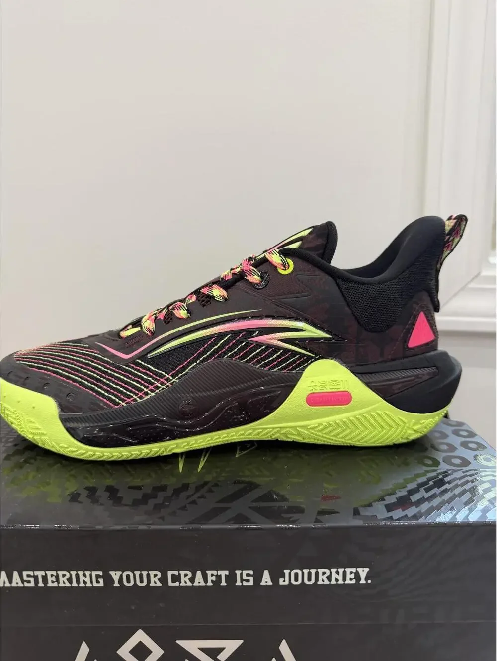 ANTA KAI 1 Speed Men Basketball Shoes Greg Irving Edition Black/Neon Green US 8